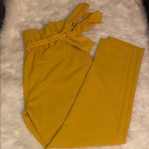 Yellow office work pants